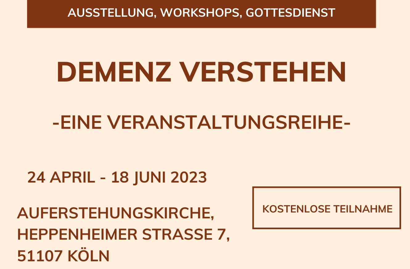 Read more about the article Demenz verstehen – Ausstellungseröffnung am 24.4.