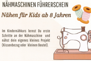 Mehr über den Artikel erfahren Neues Angebot: Nähmaschinenführerschein für Kids